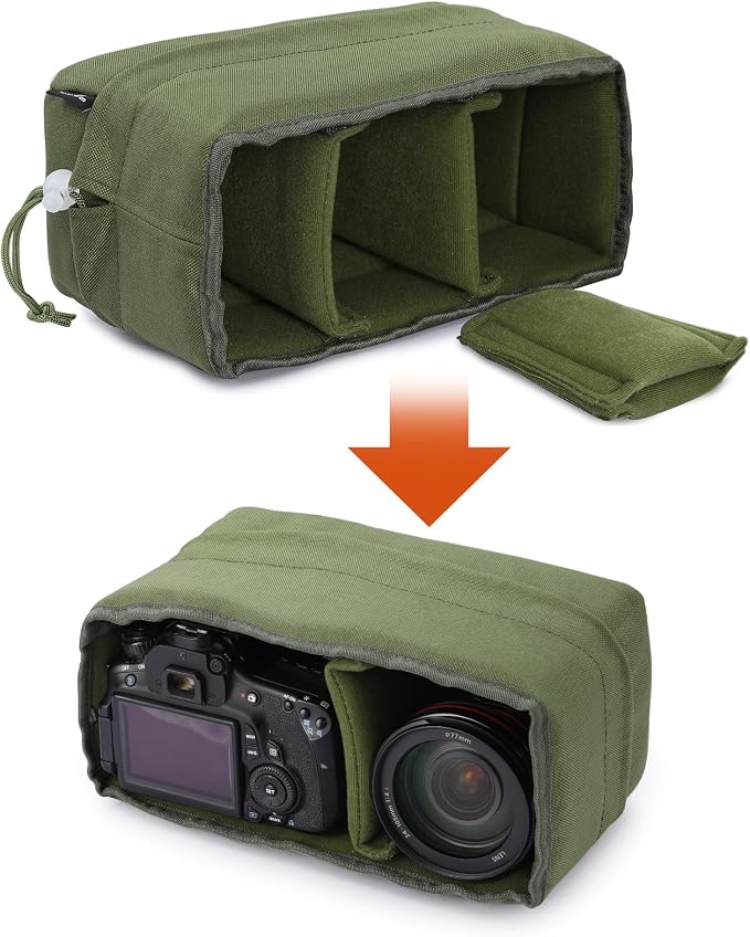 Koolertron Waterproof DSLR Camera Bag with Removable Insert, Adjustable Compartments, Fits in Camera Bags - Protective Case for DSLR/SLR Cameras & Accessories - Image 6