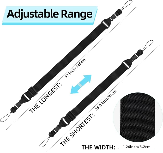 3 Pack Adjustable Shoulder Strap, iPad Strap Nylon Neck Lanyard | for iPad/Samsung Tablet Case,Camera Binocular Crossbody Laptop Luggage Bag - Image 2