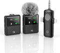 DORNLAT Wireless Lavalier Microphone, 3 in 1 Plug Play Lapel Mic for iPhone/Android/Camera, Noise Cancelling, Mini Compact Lavalier Mic for Vlog, YouTube, TikTok, Live Streaming, Record Interview by DORNLAT