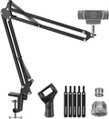 InnoGear Webcam Stand Desk Camera Mount Boom Arm for Logitech Blue Yeti | for Logitech BRIO 4K C920 C920S C922 C922x C925e C930 NexiGo N60, Stable Hold, 360° Adjustable, Easy to Adjust, Desk Mount by InnoGear