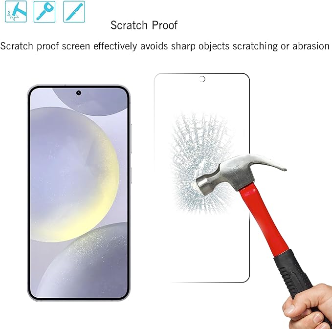 Ailun Screen Protector + Camera Lens Protector for Galaxy S24+ / S24 Plus | 3+3 Pack, 6.7 Inch, Tempered Glass, Fingerprint Unlock, 0.25mm, Anti-Scratch, Case Friendly, HD - Image 3