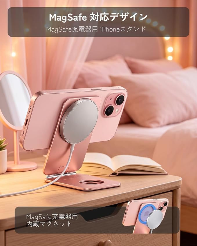 1ST IDEA for MagSafe Tripod Stand Ultra-Thin 0.23" | Aluminum Alloy Magnetic Tripod for iPhone, Flexible 20x Magnet Phone Stand Gift Accessories for Women Men for iPhone 17 16 15 14 13 12 Series - Image 8