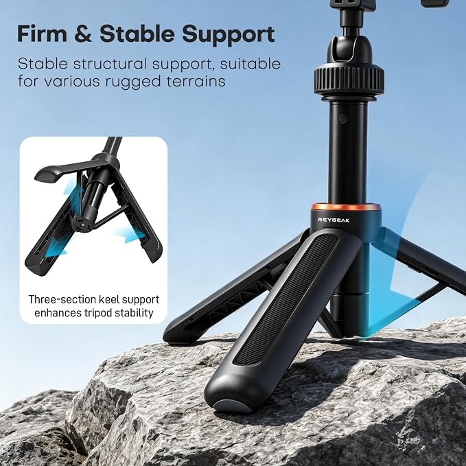 40cm/15.75" Action Camera Selfie Stick Tripod with 360° Ball Head, Extendable Handheld Monopod for Vertical Shooting, Lightweight Vlogging Accessories for GoPro, DJI Osmo Action, Insta360 Ace Pro - Image 5