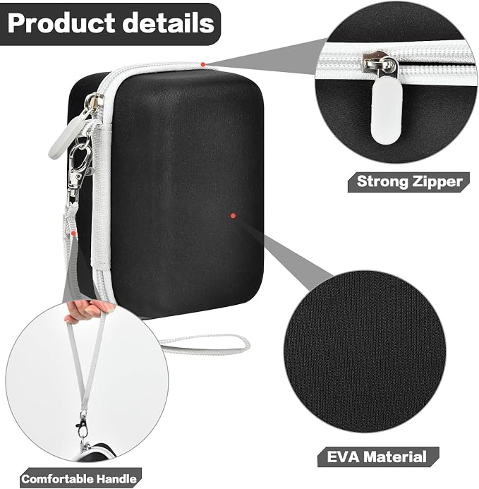 Digital Camera Case Compatible with KODAK EKTAR H35 H35N Half Frame Film Camera, Storage Holder Organizer for Kodak Ultra F9 M35 M38 Paper Shoot kamera, 35mm Film Rolls (Box Only) - Black | Camera and 35mm Film Rolls Storage, Mesh Pocket for Small Acce... - Image 3