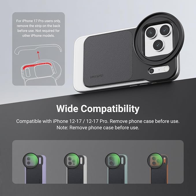 NEEWER 6.3" Magnetic Phone Lens Filter Mount Adapter Backplate Accessories & 67mm CPL Filter Circular Polarizing Polarizer Compatible with MagSafe iPhone 12/13/14/15/16/17 & Pro Versions - Image 2