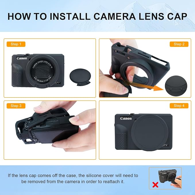 Easy Hood Camera Case Cover for Canon Powershot G7X Mark III Camera(Green) | With Removable Lens Cover,Soft Silicone Protective Case,Anti-Scratch,Slim Fit,Enhanced Grip,Lightweight Camera Accessories - Image 7
