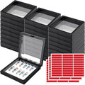 meekoo 30 Pcs Press on Nail Packaging Box with 90 Pcs Adhesive Double Sided Tape Artificial Nail Display Case Storage Container Box Acrylic Packaging Organizer for Art Home Salon(Black) by meekoo