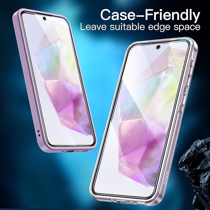 JETech Screen Protector for Galaxy A35, with Camera Lens Protector, 2+2Pack | HD Clear Tempered Glass, Anti-Scratch Protection - Image 7
