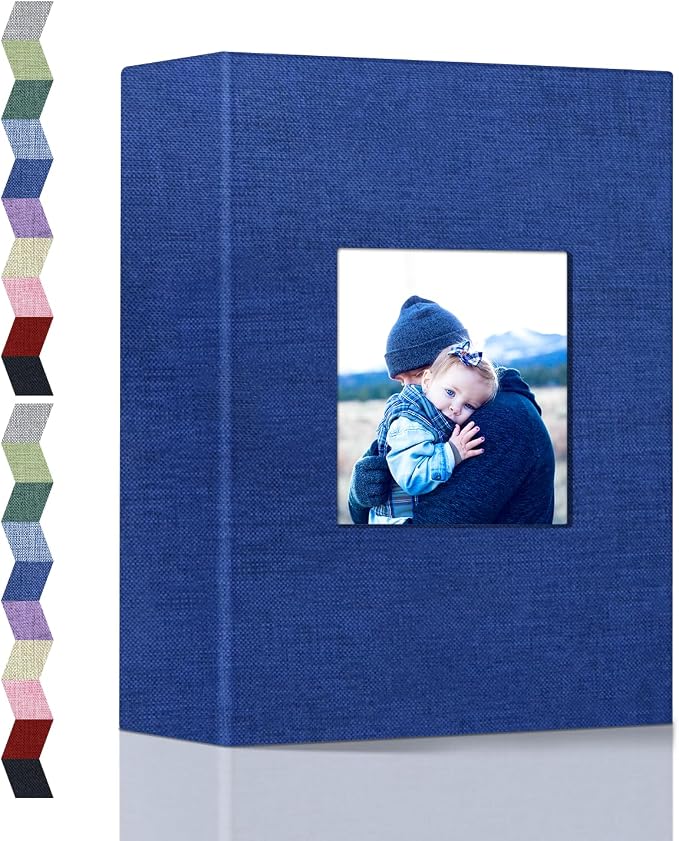 Popotop Photo Album 4x6-100 Photos Photo Books with 100 Vertical Pockets,Linen Cover Albums for Family Wedding Anniversary Baby Vacation Pictures by Popotop