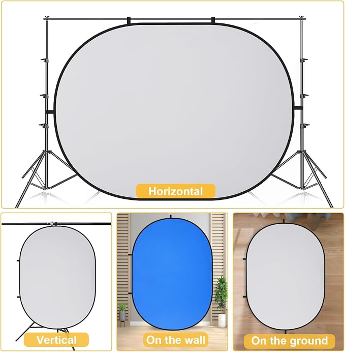 Kate Collapsible Pop-Up Blue Gray Backdrop for Self-Tape Auditions 581 | Collapsible Backdrop 5'x6.5'Blue Gray Portable Photography Background for Self-Tape Auditions, Professional Headshots - Image 6