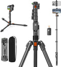 75" Camera Tripod,Aluminum Tripod for Camera Phone/Monopod with Remote | Cell Phone Tripod for iphone with Ball Head,Camera Stand for Canon/Sony/DSLR/Digital Camera Accessory Kits,Max Load 17.64lb by XXZU