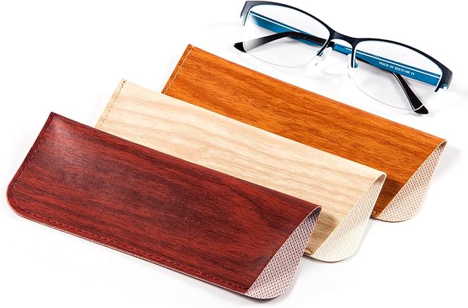TRIUMPH VISION 3 Pack Reading Glasses Pouch Soft Case Eyeglass Sleeve Slim | Alternative to Bulky Case in bag, Lightweight Lined Padded Protect Optical lens Slip in, Cute Pattern Portable for Daily Use - Image 6