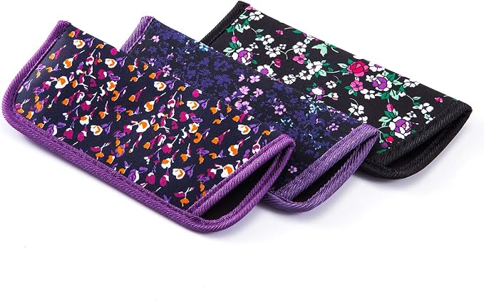 TRIUMPH VISION 3 Pack Reading Glasses Pouch Soft Case Eyeglass Sleeve Slim | Alternative to Bulky Case in bag, Lightweight Lined Padded Protect Optical lens Slip in, Cute Pattern Portable for Daily Use - Image 7