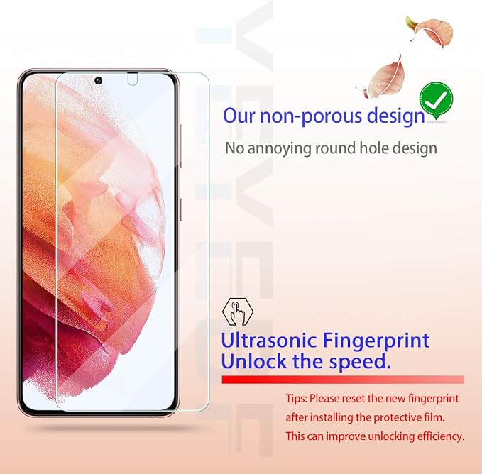 Galaxy S21 Plus HD Clear Tempered Glass Screen Protector + Camera Lens Protectors, [2+2 Pack] [Fingerprint Support] [Bubble-Free] Screen Protector Glass For Samsung Galaxy S21 Plus - Image 4