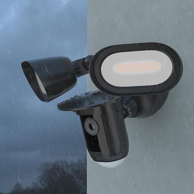 Sun Rain Shade Camera Cover Compatible with R-ing Floodlight Cam Wired Pro, for R-ing Floodlight Outdoor Weather-Resistant Rain Shield Accesorios (Black) - Image 6