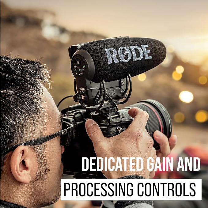 RØDE VideoMic Pro+ Premium On-camera Shotgun Microphone with High-pass Filter, High-frequency Boost, Pad, Safety Channel for Filmmaking, Content Creation and Location Recording | High-pass Filter, High-frequency Boost, Pad, Safety Channel for Filmmakin... - Image 6