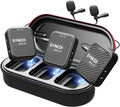 SYNCO Wireless Lavalier Microphones & System, G1(A2) Pro Lapel Mic Dual Pack with Charging Case Noise Cancellation 492FT 8H for Online Class/YouTube/Tiktok, Vlogging-Lav-Mics-for-Camera by SYNCO