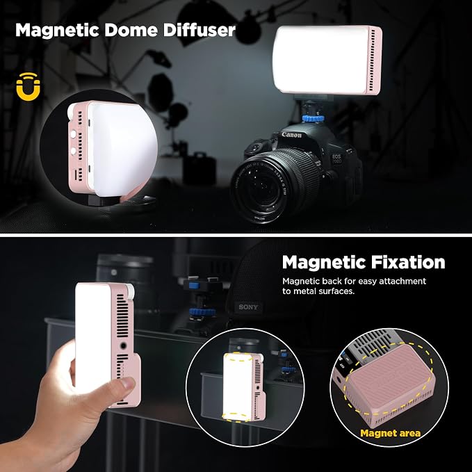 Amaran Ace 25c RGBWW LED Video Light Pocket Creator Light | 32W Boost Mode, 2300K-10000K RGBWW, 1171 Lux Output at 5600K, 4500mAh Battery, USB-C PD Fast Charging, Pink - Image 6