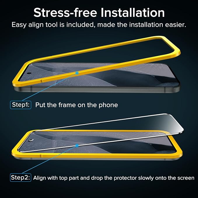 ivoler Screen Protector for Google Pixel 11/11 Pro Tempered Glass 3-Pack | with [Easy Installation Frame], Anti-Scratch Case Friendly Clear HD Film for Google Pixel 10 / Pixel 10 Pro 6.3 inch - Image 4
