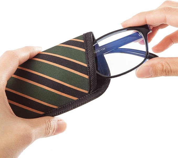 TRIUMPH VISION 3 Pack Reading Glasses Pouch Soft Case Eyeglass Sleeve Slim | Alternative to Bulky Case in bag, Lightweight Lined Padded Protect Optical lens Slip in, Cute Pattern Portable for Daily Use - Image 5