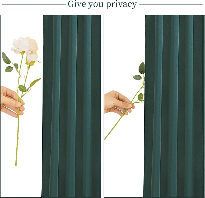 6 Panels Hunter Green Backdrop Curtain for Parties Wrinkle Free Dark Green Photo Curtains Backdrop Drapes Fabric Decoration for Baby Shower Birthday Party Photography 30ft(W) x 10ft(H) - Image 7
