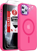 LeYi for iPhone-11-Pro-Max Cases Pink with Screen Protector X2 + Camera Cover X2[ MagSafe Compatible] Magnetic Military Grade Protective Slim Phone Case for iPhone 11promax i Phone 11pro max,Hot Pink by LeYi