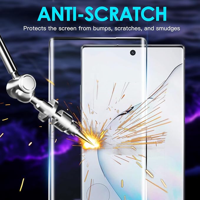 Didisky 2 Pack Screen Protector for Samsung Galaxy Note 10 Tempered Glass, 3D Curved Full Coverage,Bubble Free, Anti Scratch,Easy to Install,HD Clear,9H Hardness - Image 3