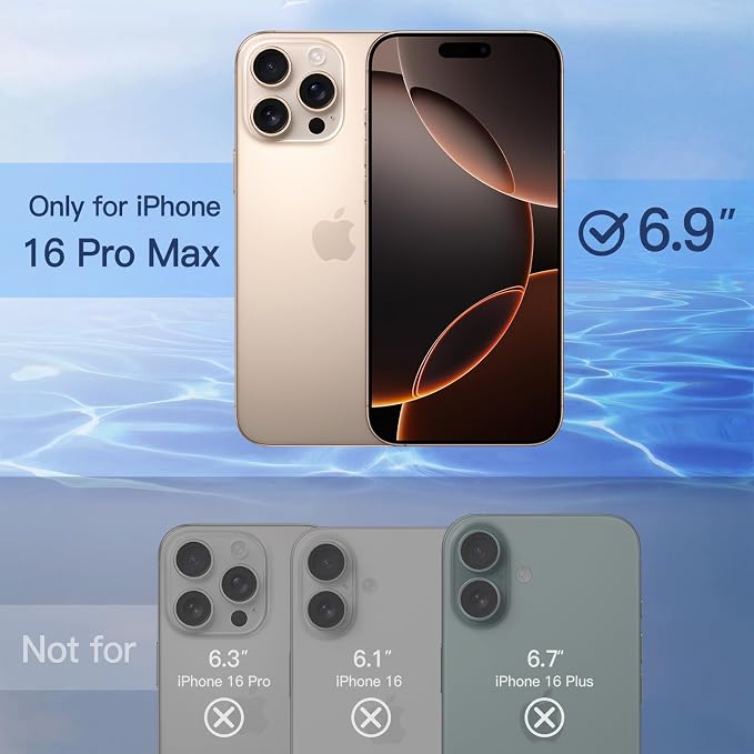 JETech Privacy Screen Protector for iPhone 16 Pro Max, 2+2 Pack | Anti-Spy Tempered Glass, with Camera Lens Protector, Easy Installation Tool - Image 2