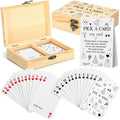 AceOrbit 57 Pack Wedding Party Guest Book Playing Cards Set with Wooden Box | Wedding Signing Guestbook Alternative Personalized Blank Deck of Cards for Guest Reception Vegas Bridal Shower Games by Unknown