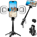 3-in-1 Mini Tripod, Selfie Stick for iPhone for 4-7 Inch iOS/Android Phones | Tripod for Iphone with Remote Control and Fill Light, Lightweight Travel Tripods for Selfie Video Recording by Unknown