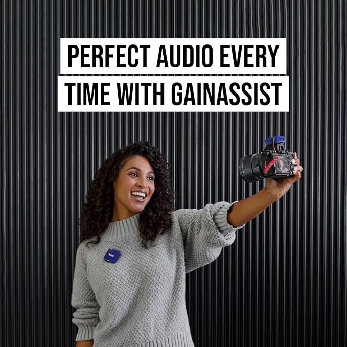 RØDE Wireless GO (Gen 3) – Compact Wireless Mic – Pristine Audio, 32-bit Float Recording, Automatic Level Control, for Phones, Cameras and Computers (Cobalt) - Image 6