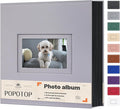 Popotop 4x6 Photo Album Holds 800 Pictures, Vegan Leather Hardcover | 800-Photos Capacity, Clear Slip-In Pockets, Extra-Large Collection Format, Front Photo Window, Gifts for Family Wedding Baby by Popotop