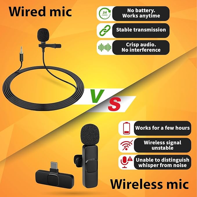 Dual Lavalier Microphone Set for iPhone, Android & Camera – Professional Clip-On Lapel Microphones for Interviews, Podcasting, YouTube, Video Recording, Vlogging & Online Teaching - Image 6