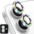 Designed for iPhone 16 and 16 Plus Camera Lens Protector, Bling Glitter Diamond Lens Cover 9H Tempered Glass Camera Cover Anti Scratch Shockproof Screen Protector by Hsefo
