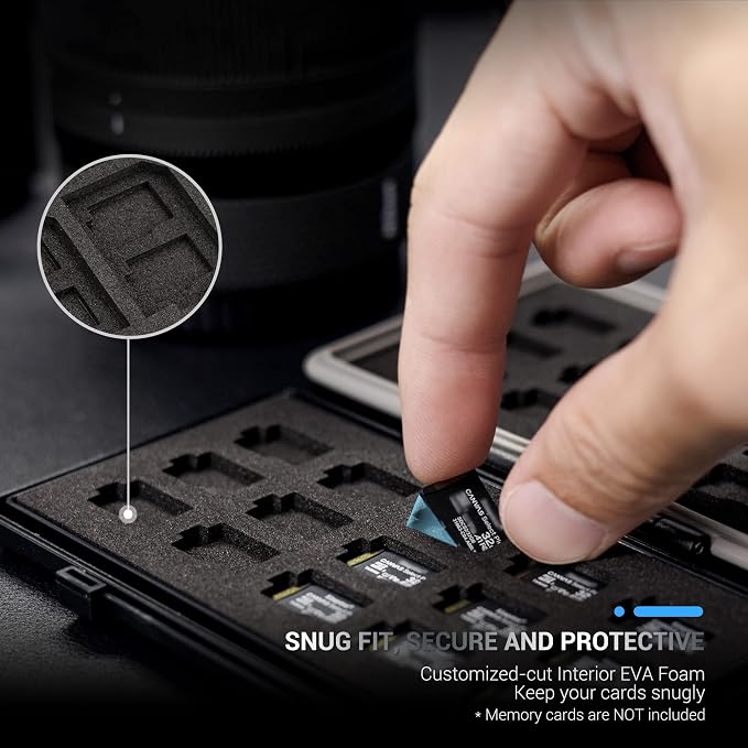 30 Slots Micro SD Card Case with Index Label, Water Resistant & Shockproof Micro SD Card Holder, Compact MicroSDHC/MicroSDXC/Micro SD Card Organizer Storage - Image 3