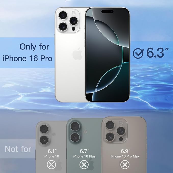 JETech Privacy Screen Protector for iPhone 16 Pro, 2+2 Pack | Anti-Spy Tempered Glass, with Camera Lens Protector, Easy Installation Tool - Image 2
