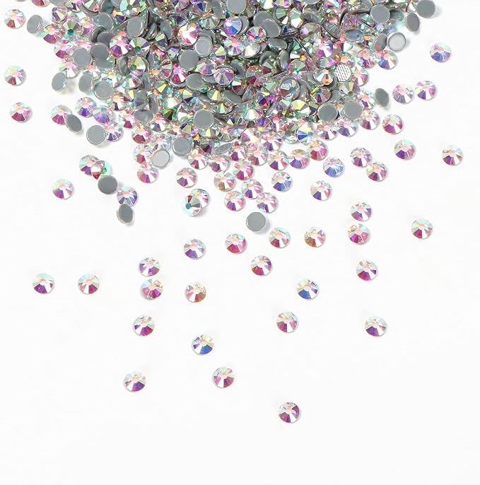 Jollin Hotfix Rhinestones Flatback Crystal Gems 4.8mm SS20, Crystal AB | 1440pcs Hot Fix Crystals Glass Rhinestones for Bedazzling, Crafting, Clothes, Shoes & Accessories DIY Decoration - Image 3