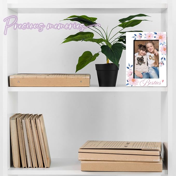 Best Friends Picture Frame 4 X 6 Photo, Friendship Picture Frame With Back Bracket, Desktop Display, Sisters Besties Gifts, Women's Home Office Decor And Accessories -D04 - Image 6
