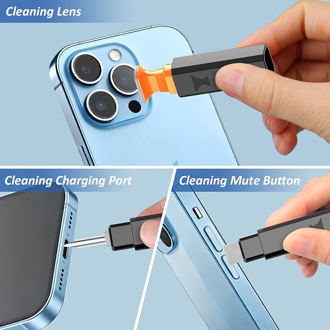 13-in-1 for iPhone Cleaning Kit Charging Port Cleaner with Portable Case | Multi-Tool Phone Cleaner for Repair iPhone AirPods Pro iPad (Type C) Charging Port Speaker, Lightning Cables, Connectors - Image 6