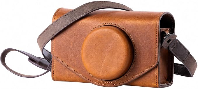 SmallRig Leather Case Bag for FUJIFILM X-E5 / X100VI, for Ricoh GR IV/GR III, Carrying Case with Magnetic Closure, Protective Pouch, Compact Storage Bag, Crossbody Bag, Shoulder Strap, Brown-5986 by SmallRig