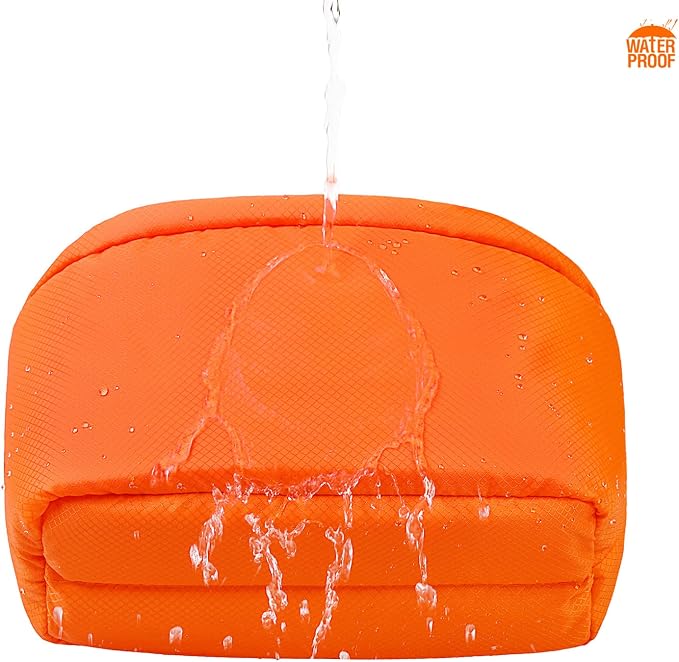 JAKAGO Shockproof Camera Insert Bag for SLR DSLR Mirrorless Camera Lens Flash Light Accessories Camera Pouch with Adjustable Dividers for Canon Nikon Sony Water Resistant Camera inner case(Orange) - Image 5