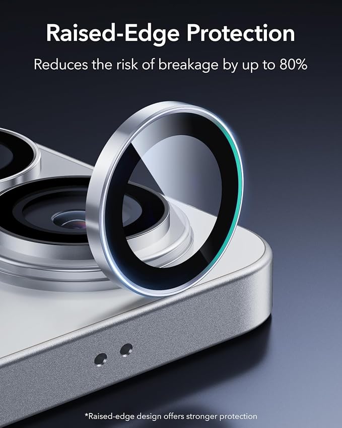 ESR for Samsung Galaxy S24 Ultra Camera Lens Protector, Individual Lens Protectors, Scratch-Resistant Ultra-Thin Tempered Glass with Aluminum Edging, Galaxy S24 Ultra Case Friendly, 1 Set, Silver | Individual Camera Cover, 9H Tempered Glass, Original C... - Image 3