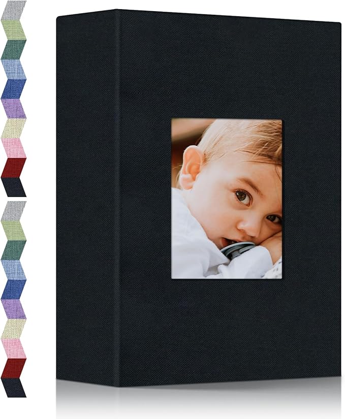 Popotop Photo Album 4x6-200 Photos Photo Books with 200 Horizontal Pockets,Linen Cover Albums for Family Wedding Anniversary Baby Vacation Pictures by Popotop