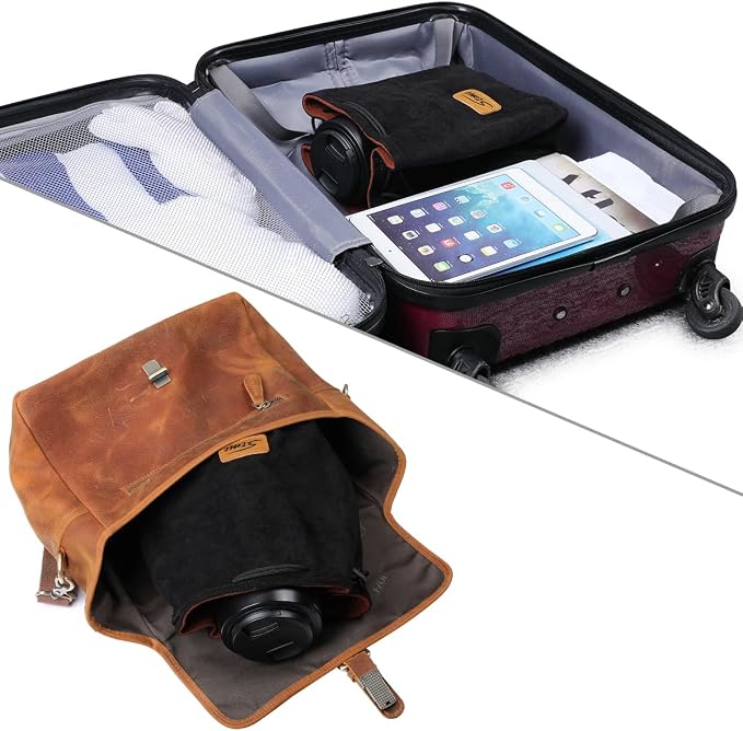 S-ZONE Soft Camera Bag DSLR Insert Handbag Drawstring Lens Case | Soft Suede, Drawstring Closure, Dust-proof, Scratch-resistant, Compatible with Canon Nikon Sony - Image 6