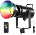 NEEWER CB 300C RGB LED Video Light with Reflector, 300W, APP/2.4G Control, 17 Scenes 29600Lux/1m 2500-7500K CRI97+/TLCI97+ Full Color Bowens COB Continuous Output Lighting Dimmable for Studio Filming by Neewer
