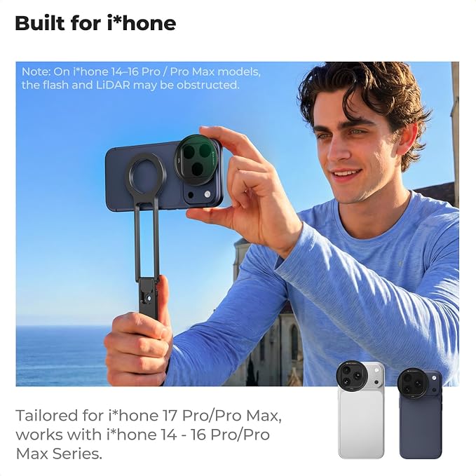 K&F CONCEPT Snap-On CPL Filter Compatible with iPhone 17 Pro Max/17 Pro | 9.5g Ultra-Lightweight Polarizing Filter with Snap-on Deco Mount, AGC Glass 28-Layer Coating Anti-Reflection, FA301 - Image 8