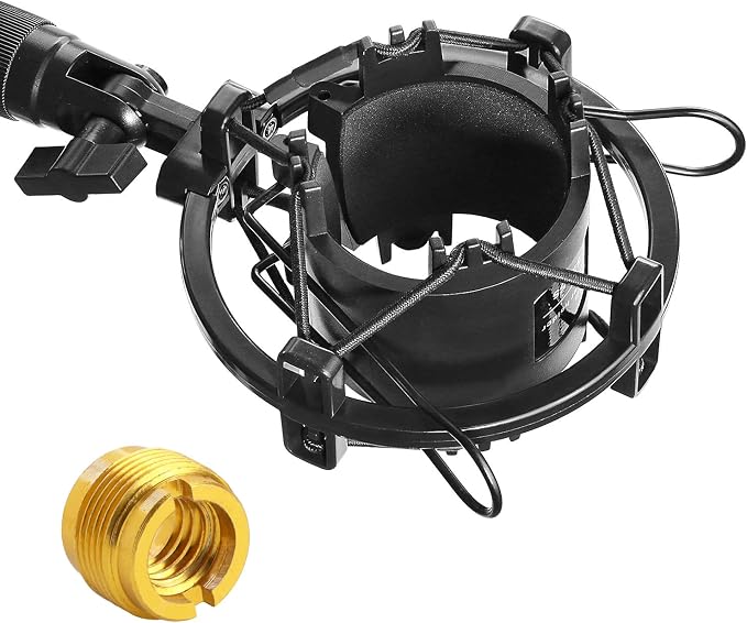 YOUSHARES AT2020 Shock Mount, Microphone Shock Mount Reduces Vibration Noise for Audio Technica AT2020 AT2035 ATR2500 Condenser Mic by YOUSHARES