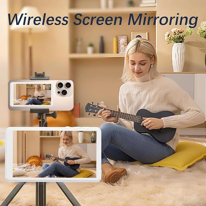 Wireless Magnetic Selfie Monitor Screen for iPhone 16 & older & Android | Bluetooth Remote Control; 1800mAh; Up to 3 Hours Runtime (Not for Google Pixel) - Image 6