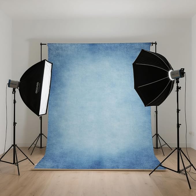 Light Blue Photography Backdrops for Photoshoot, Abstract Fabric 8x10ft | Vintage Studio Photo Backgrounds, Non Reflective, Easy to Use, for Portrait, Headshot, Product - Image 6