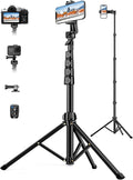 Phone Tripod, 71" Portable Cellphone Tripod Stand with Remote | Camera Stand for iPhone with Phone Holder, Compatible with Camera iPhone/Android Smartphone/Gopro by Victiv